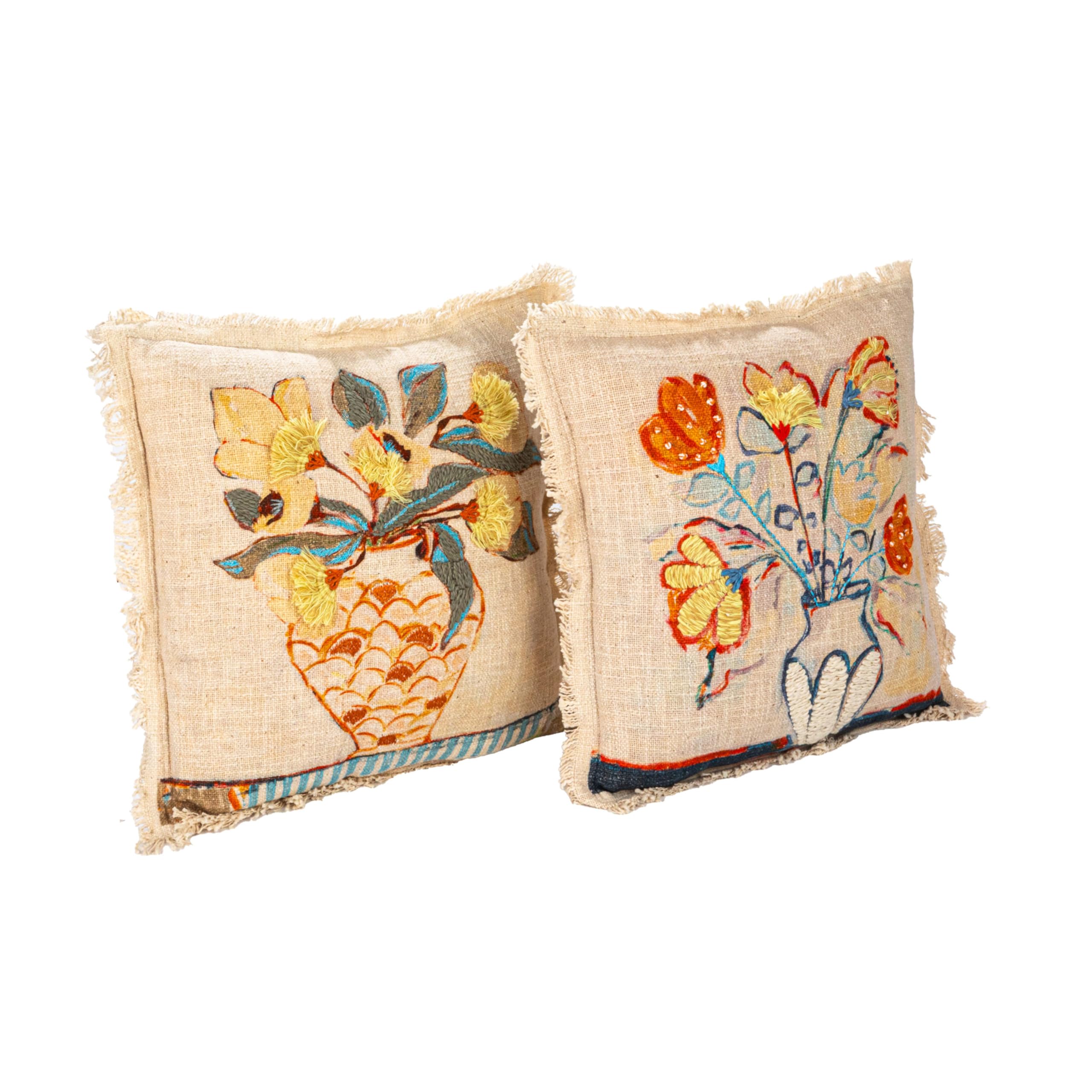 Creative Co-Op Baumwollkissen ‚Slub Orb‘ – 25,4 Cm, Knalliges Mandarine Für Sofa & Bett