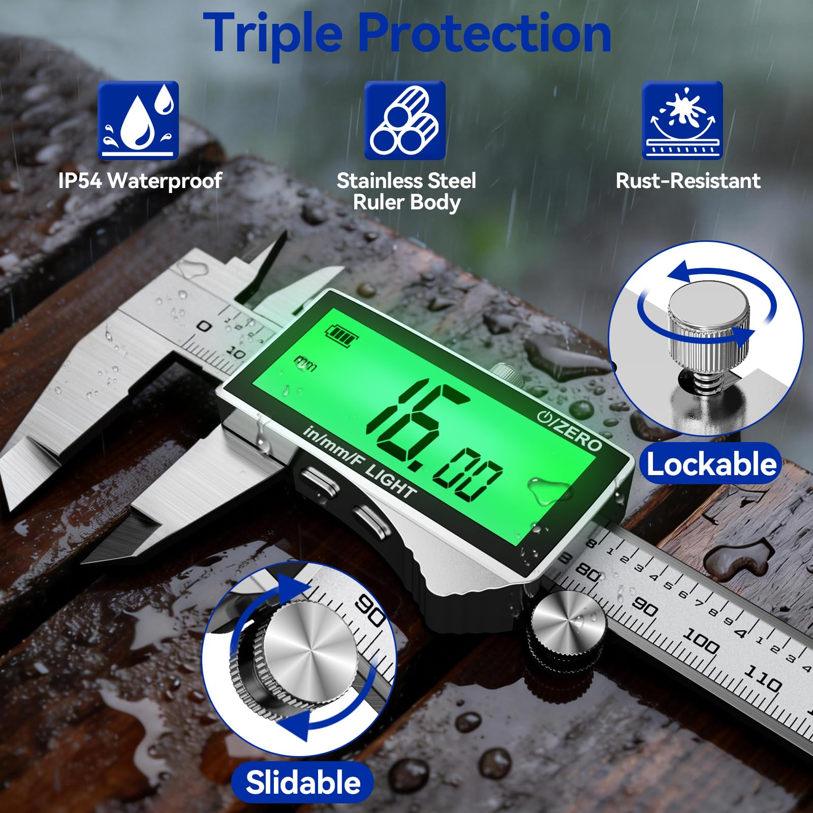 Rechargeable Digital Caliper - Precision Measurement Tool -6