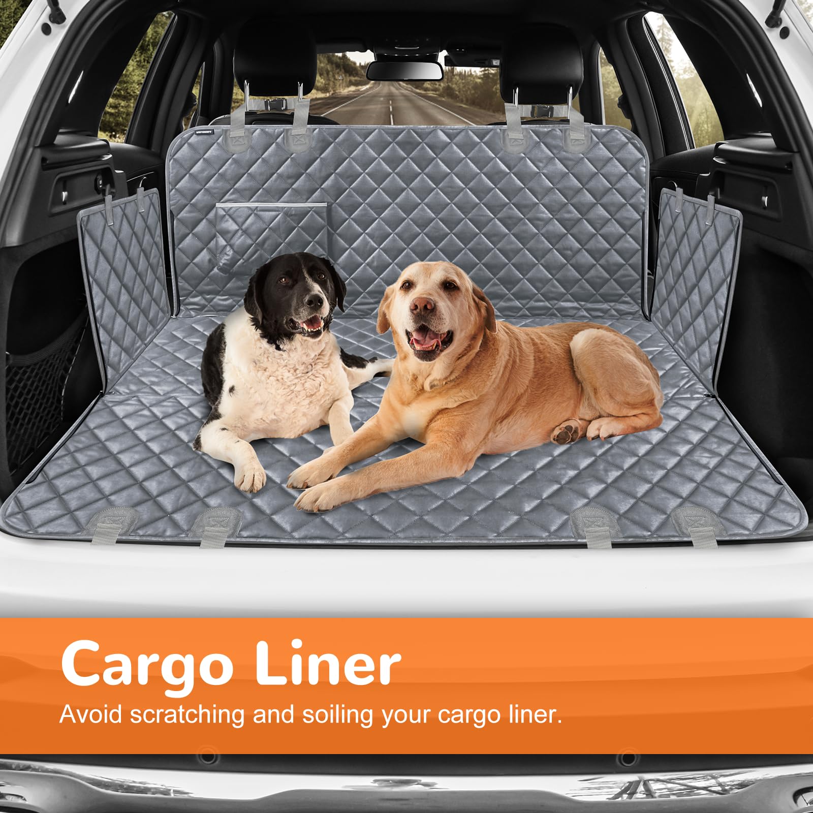 URPOWER Dog Car Seat Cover for Back Seat, Waterproof Hammock for Car & SUV view 5