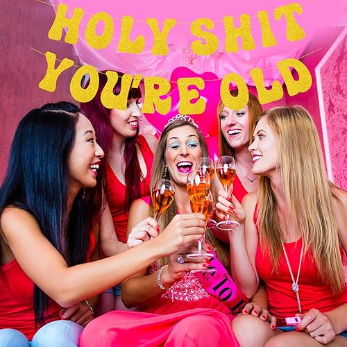 Miniatura 15 de Decoraciones de cumpleaños para hombres y mujeres, cartel negro con purpurina para 30, 40, 50, 60, 70, 80, 90, divertido cartel de cumpleaños