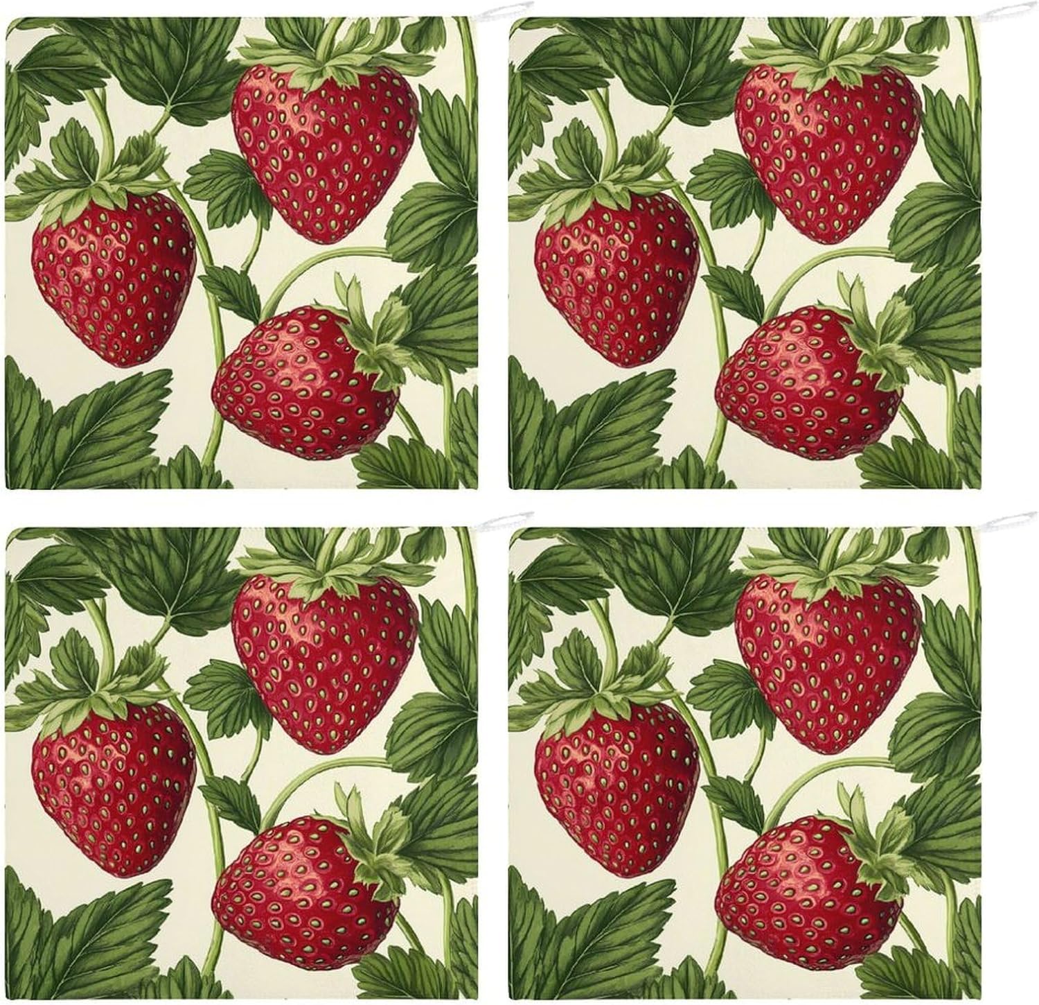 Strawberry Fruit Towel Hand Towels Decorative Towel for Bathroom Kitchen Shower Gym 4PCS