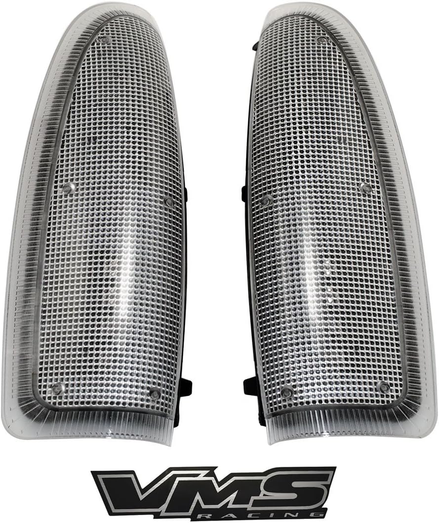 VMS RACING 03-07 Clear Side Mirror LED Lights Assembly Lenses 2Pc Piece Set Kit Compatible with Ford Superduty Excursion SML 264120CL F250 F350 03 04 05 06 07 2003 2004 2005 2006 2007