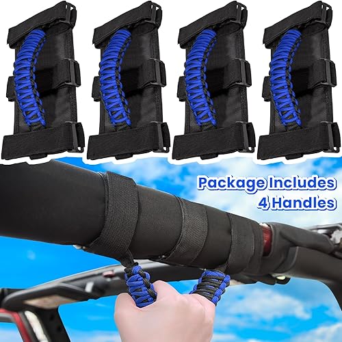 Vista 169 de 4 asas de agarre para Jeep Wrangler JK JKU JL JLU TJ YJ Sports Sahara Freedom Rubicon Unlimited Gladiator JT 1955-2023 UTV ATV Premium 550 Paracord