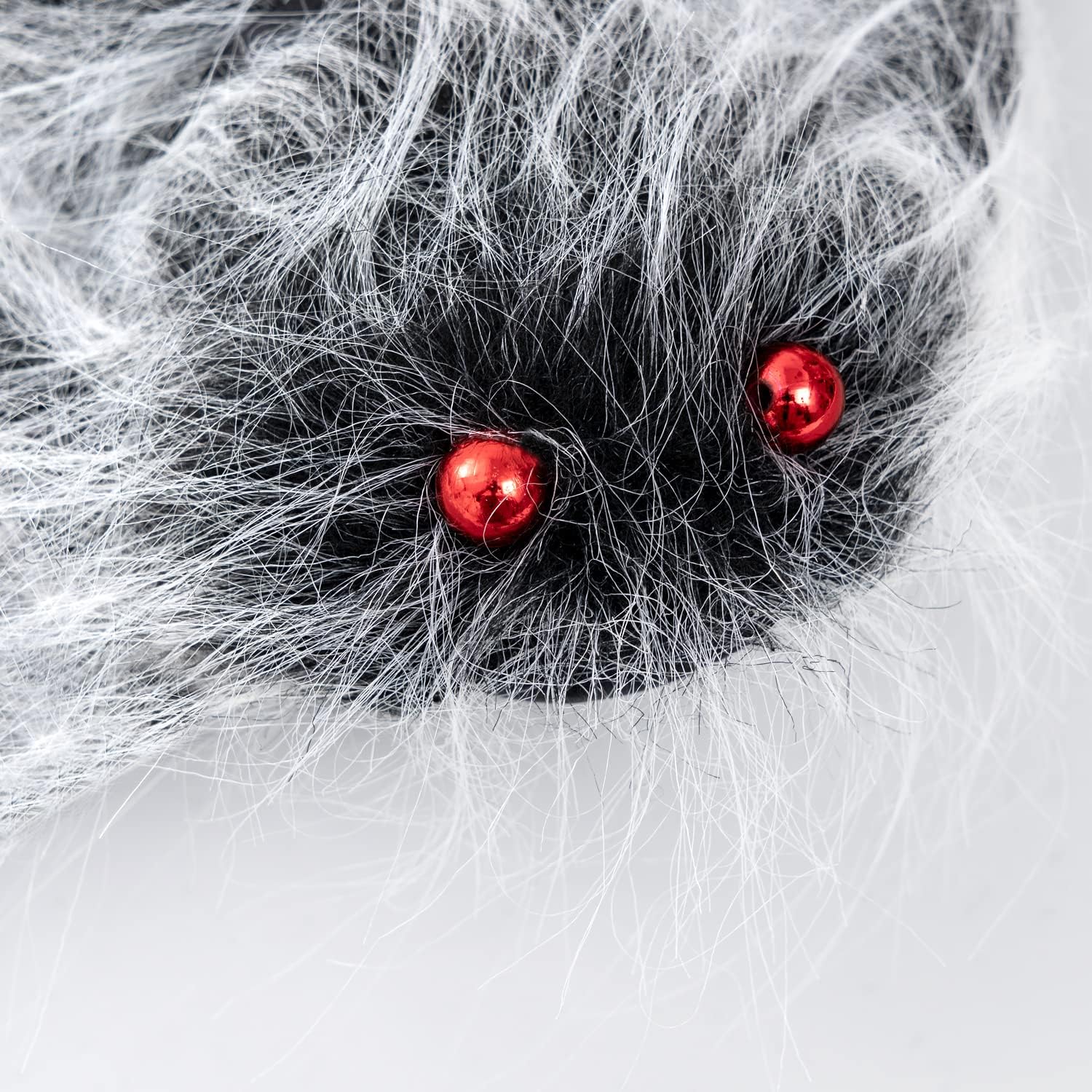 HBlife 6 PCS Giant Hairy Spider Set Halloween Decorations Different Size Furry Scary Virtual Realistic Decor for Outdoor Party Yard, Black and Grey