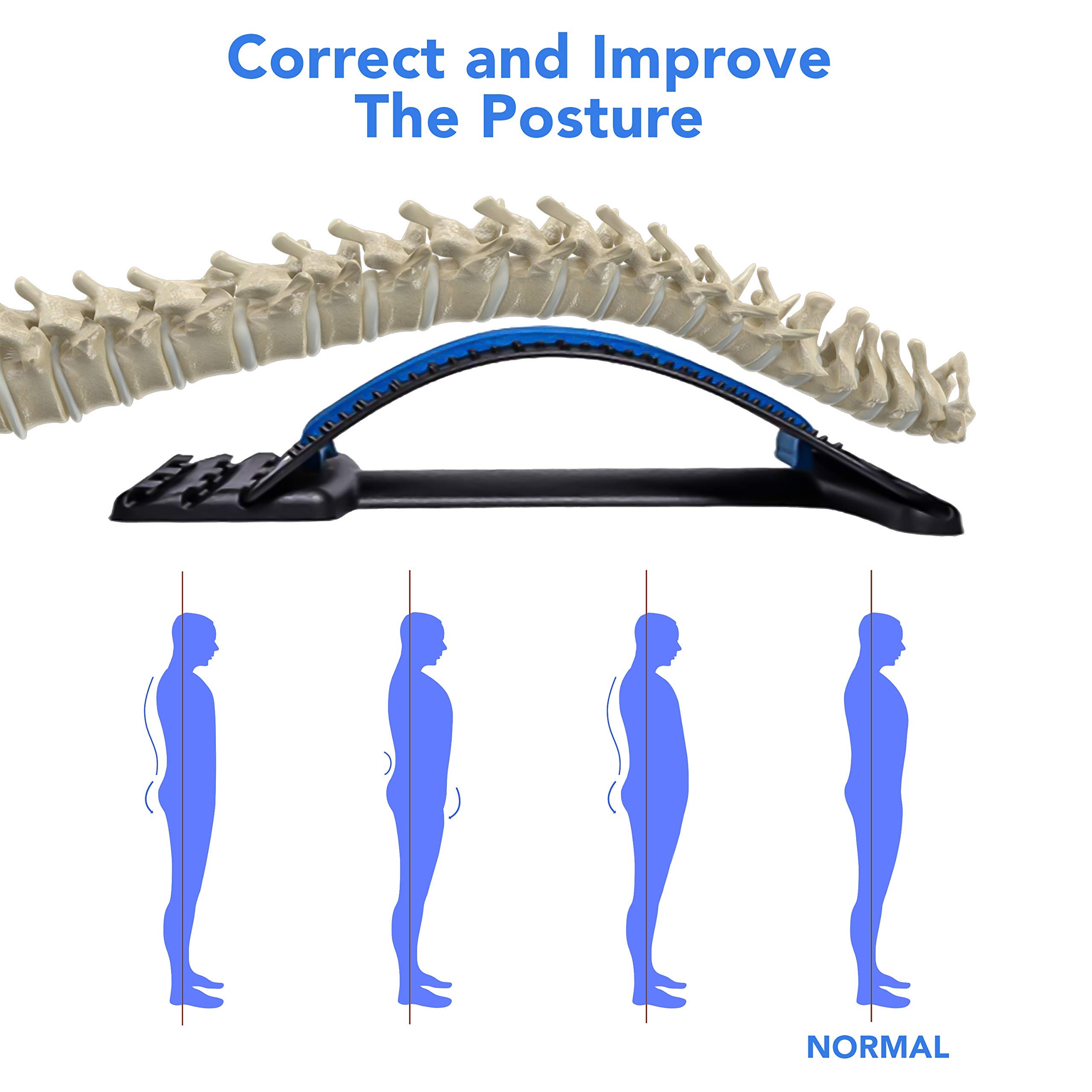 Innostretch (2 in 1) Back stretcher for pain relief with neck