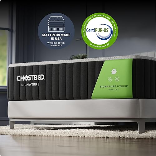 Miniatura 5 de GhostBed Base ajustable + colchón híbrido exclusivo de 12 pulgadas, tamaño individual XL, colchón híbrido de espuma viscoelástica refrescante y