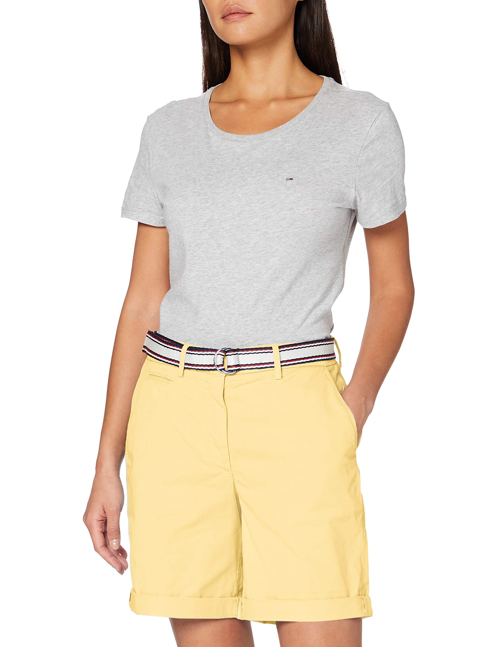 Tommy Hilfiger Gmd Cotton Tencel Slim Bermuda Pantalones Cortos para Mujer