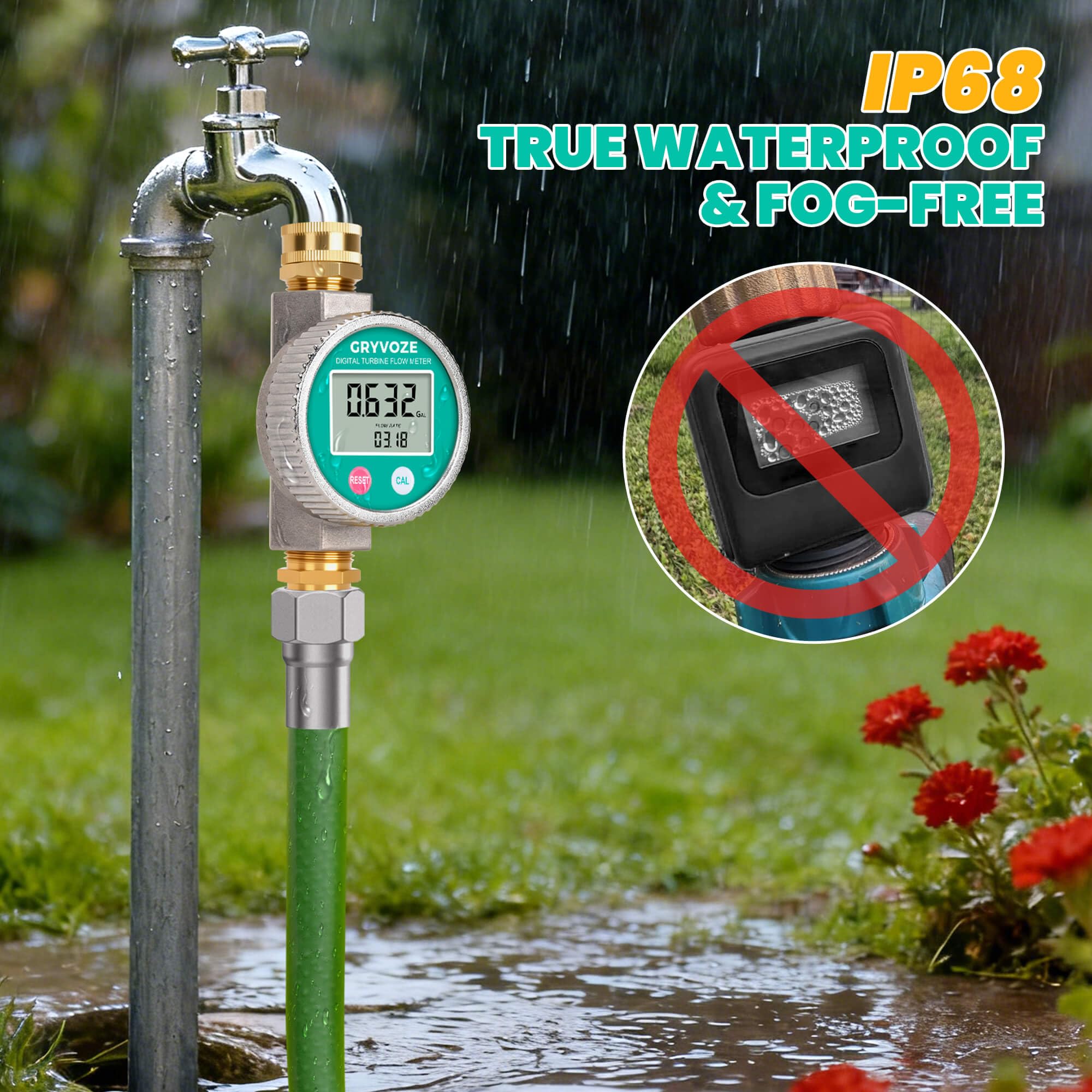 Metal Water Flow Meter - ±1% Accurate -3