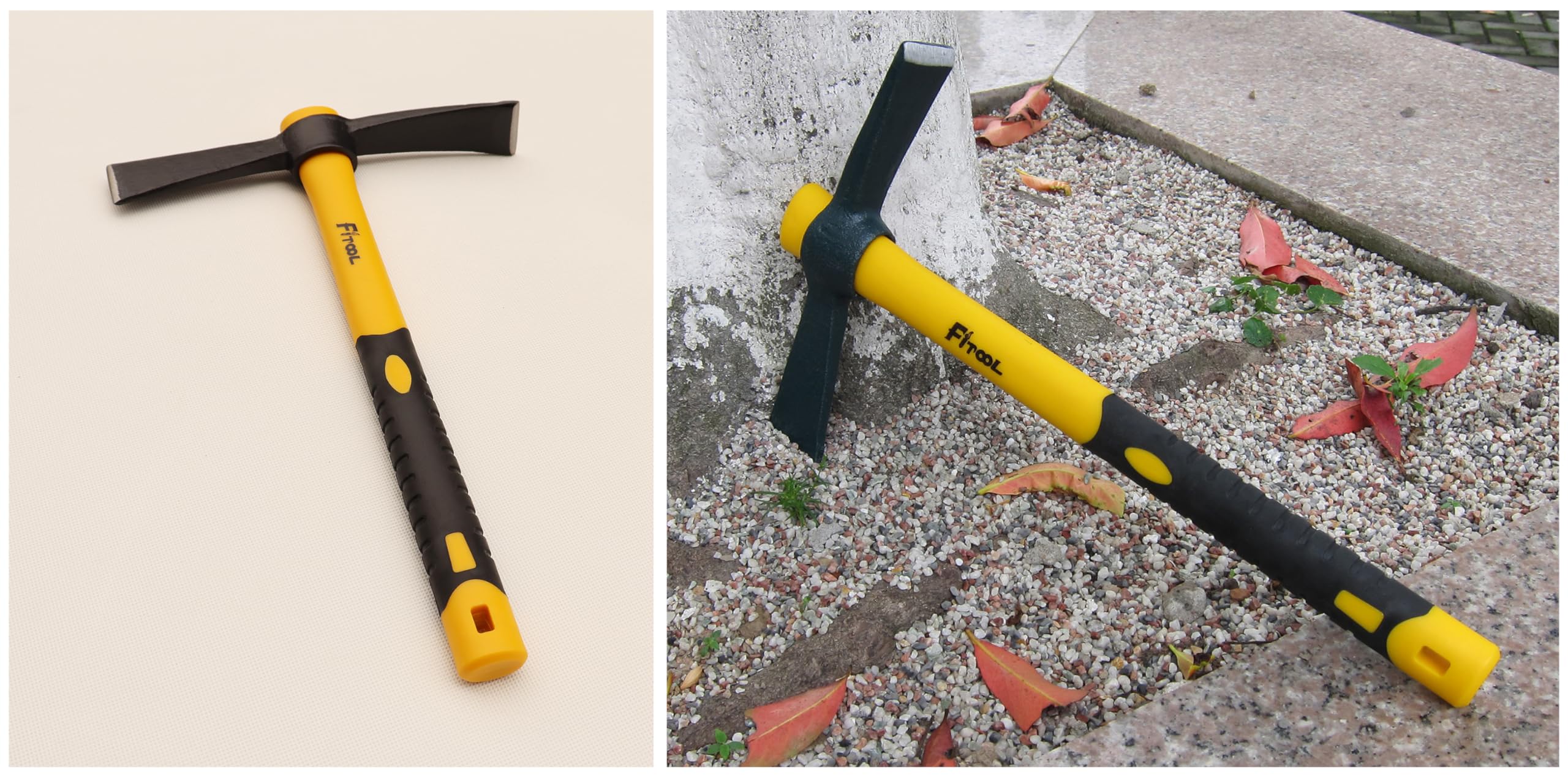 15 pollici, goccia intatta forgiata di un pezzo, manico rivestito di plastica in fibra di vetro, Mattock Cutter 1.4LB