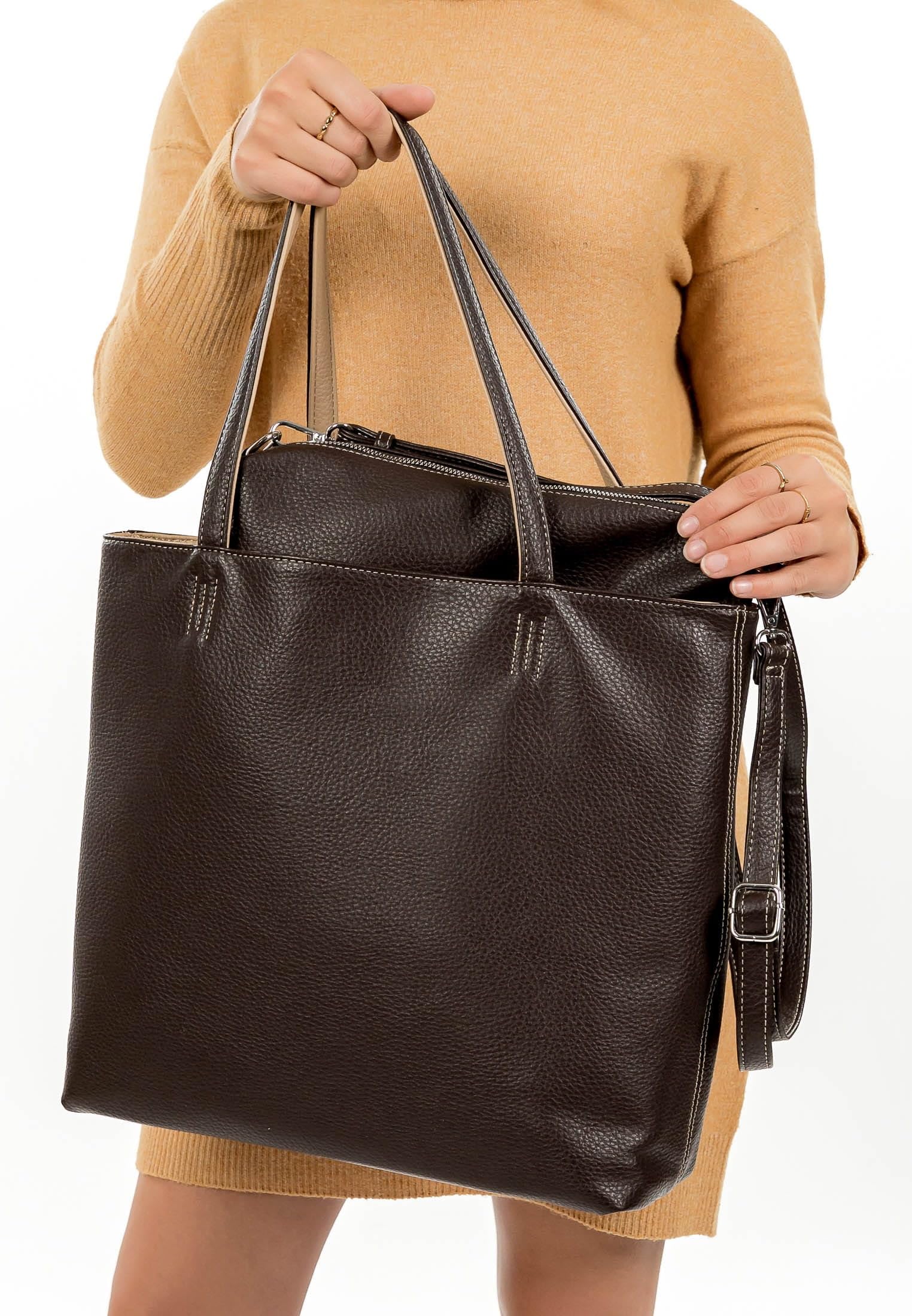 Emily & Noah Shopper E&N Eva 65170 Damen Handtaschen Zweifarbig brown 200