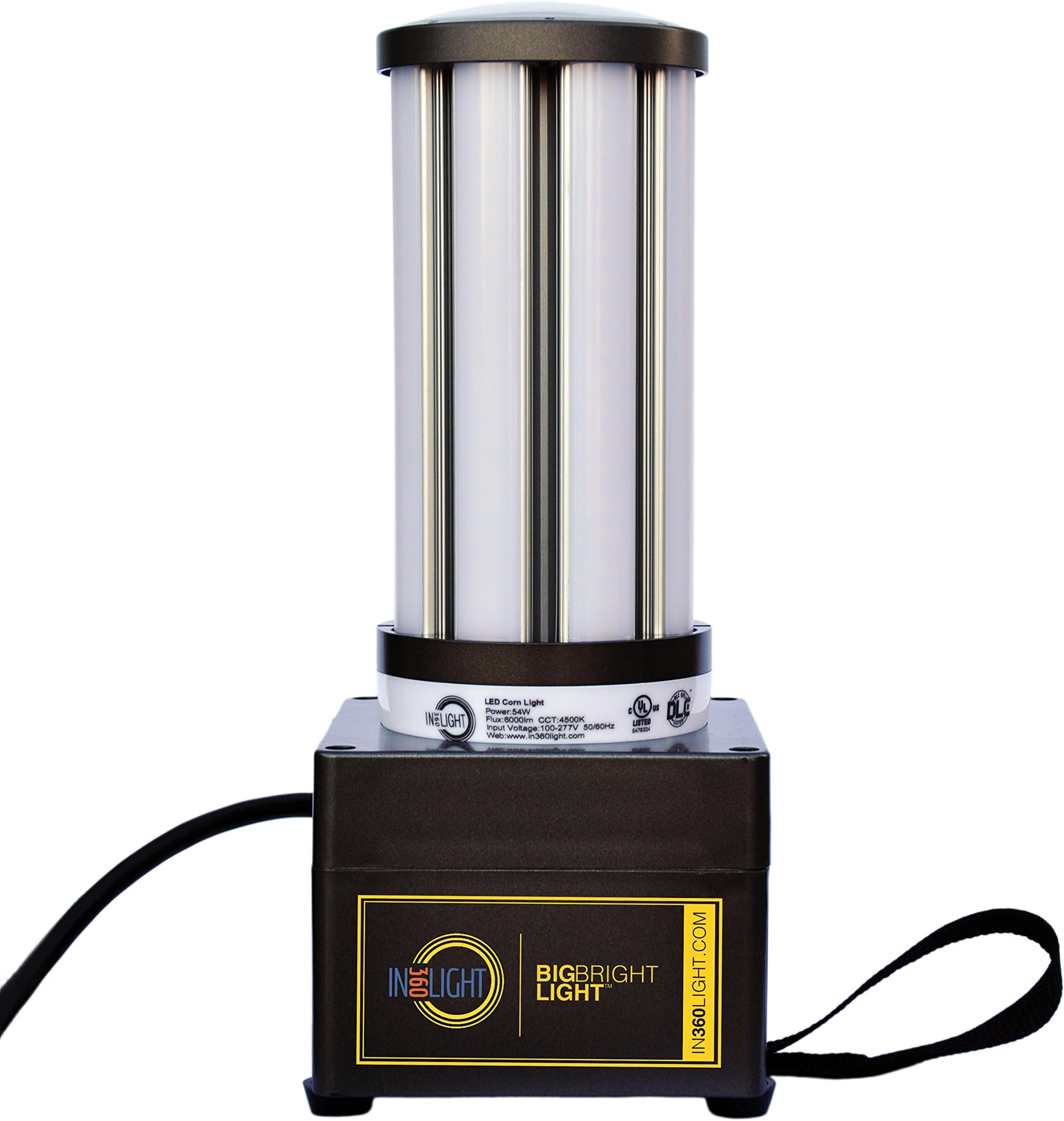 LED Shop Light Portable Work Outdoor Indoor 360 Degrees, Handheld Compact with Strap, 6,000 Lumens 54 Watts