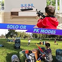 Vista 5 de Lehoo Castle Objetivos de tiro para pistolas Nerf, chaleco Nerf Targets para práctica de disparo, juegos de disparos electrónicos para niños, regalo