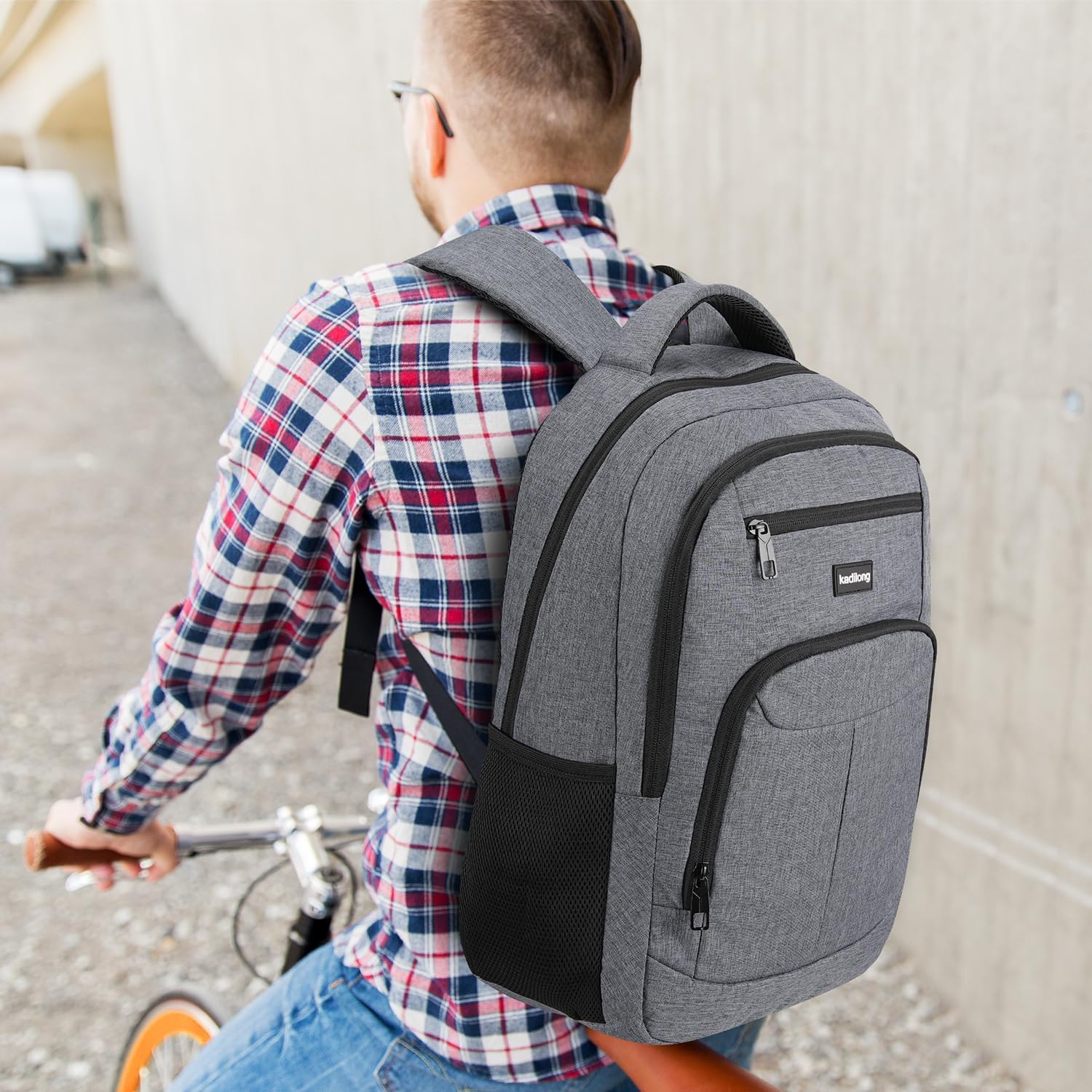 School Backpacks for Men Teen Boys,Laptop Backpack College Bookbag Computer Bag for Work Business Middle High School with USB Port Fits 15.6 Inch Laptop - Image 7