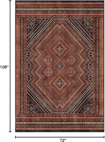 Miniatura 2 de Ruggable Kaden - Alfombra lavable  Alfombra vintage perfecta para sala de estar, dormitorio, cocina, apta para mascotas y niños, no tóxica,