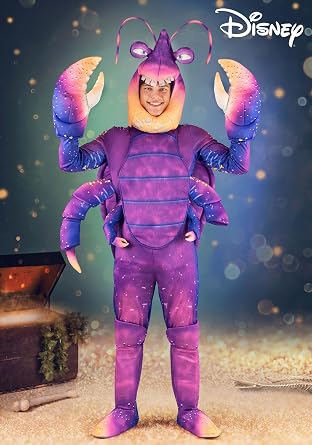 Disney Moana Tamatoa Costume for Adults - Jumpsuit, Shell, Headpiece, Mitts, Boot Covers - Officially Licensed