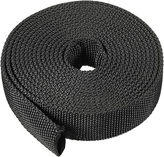 PATIKIL 1" ID 10FT Nylon Protective Hose Sleeve, Cable Cover Sheath Protection for Welding Tig Torch Hydraulic Hose, Black