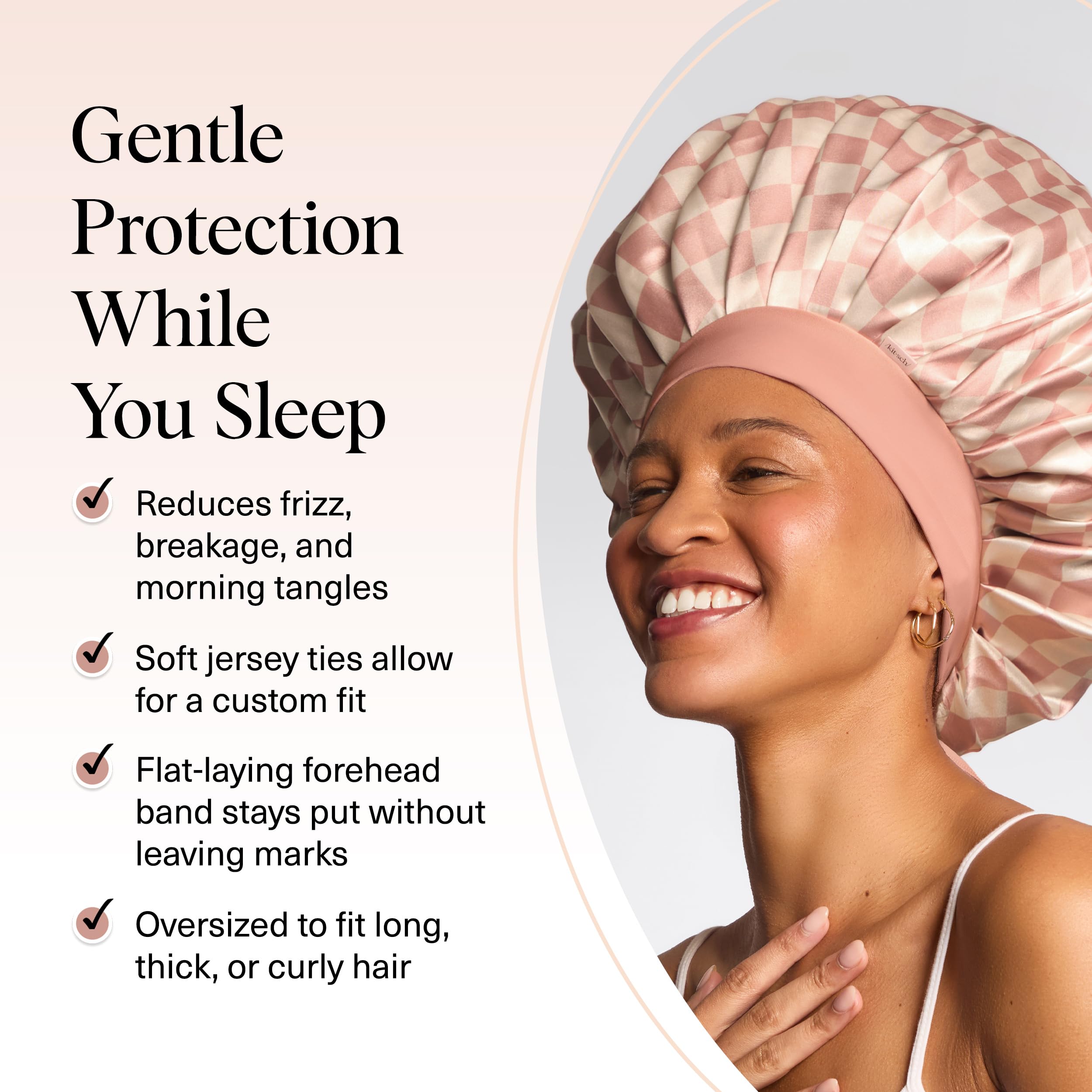 Amazon.com: Kitsch XL Satin Bonnet for Sleeping - Softer  display picture 1