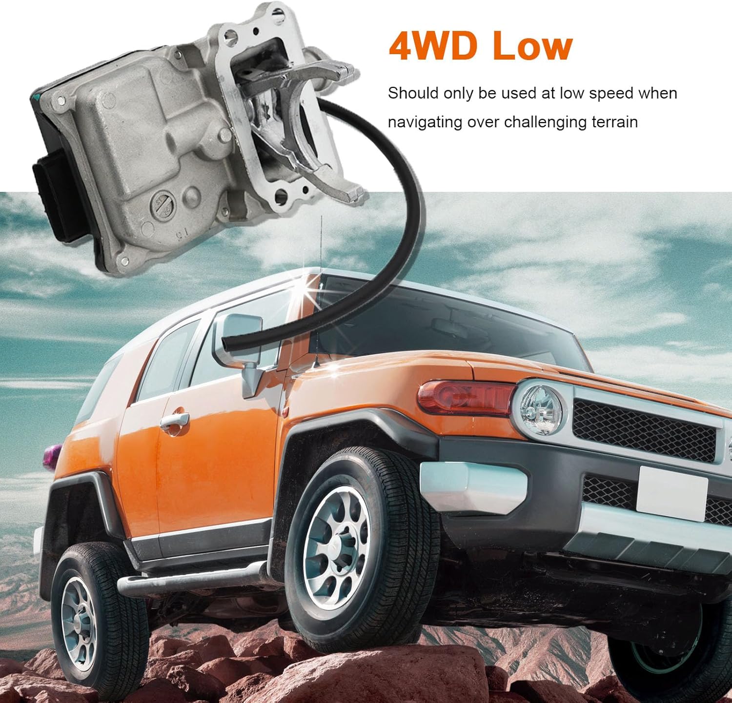 Front 4WD Differential Vacuum Actuator for Toyota 4Runner 2003-2019 FJ Cruiser 2007-2014 Tacoma 2005-2019 OE Replacement 41400-35034, 41400-35032, 41400-35033, 41400-35030