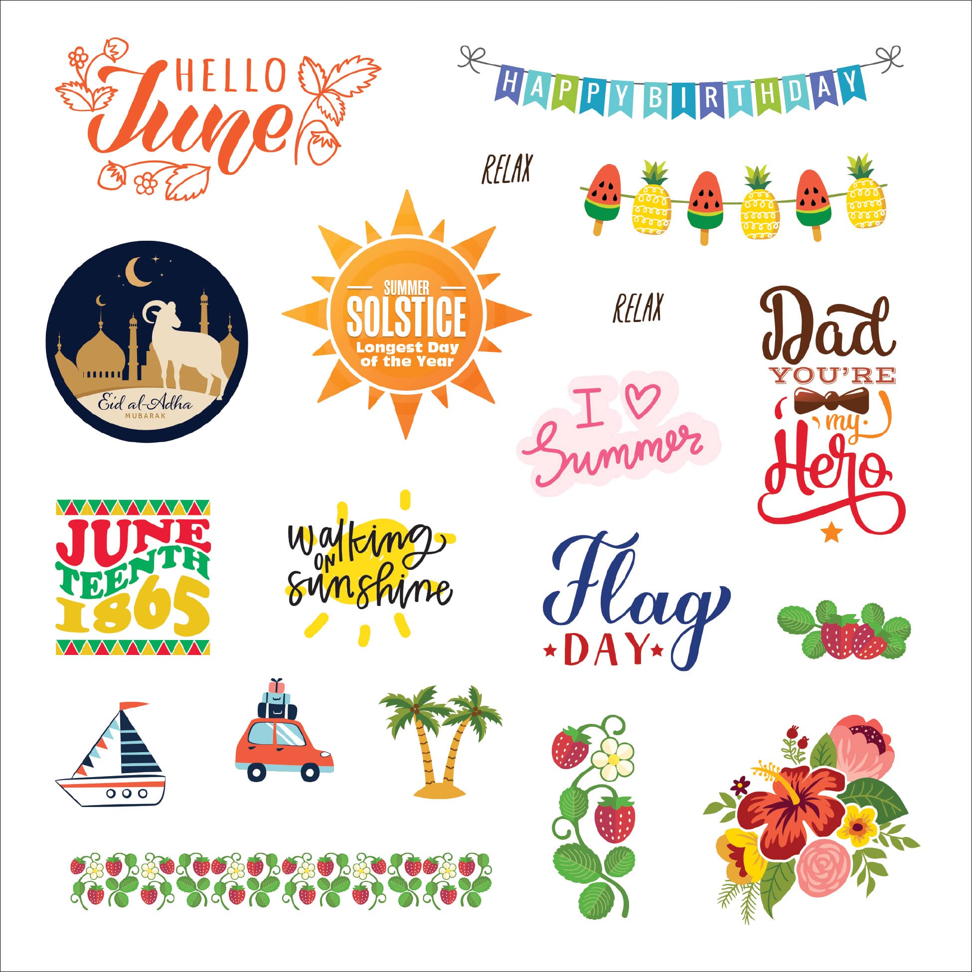 A Year in Stickers: Fun Pictures and Words to Highlight Celebrations