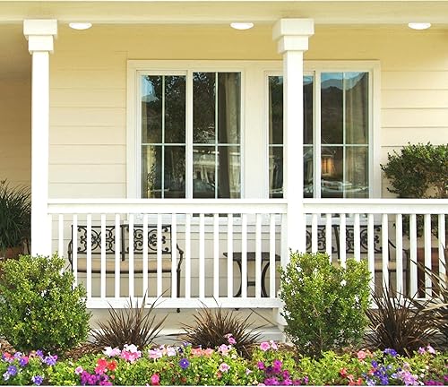 Miniatura 4 de Westinghouse Lighting 6322900 LED grande para interiores y exteriores, regulable, montaje en superficie húmeda, acabado blanco con lente esmerilada,