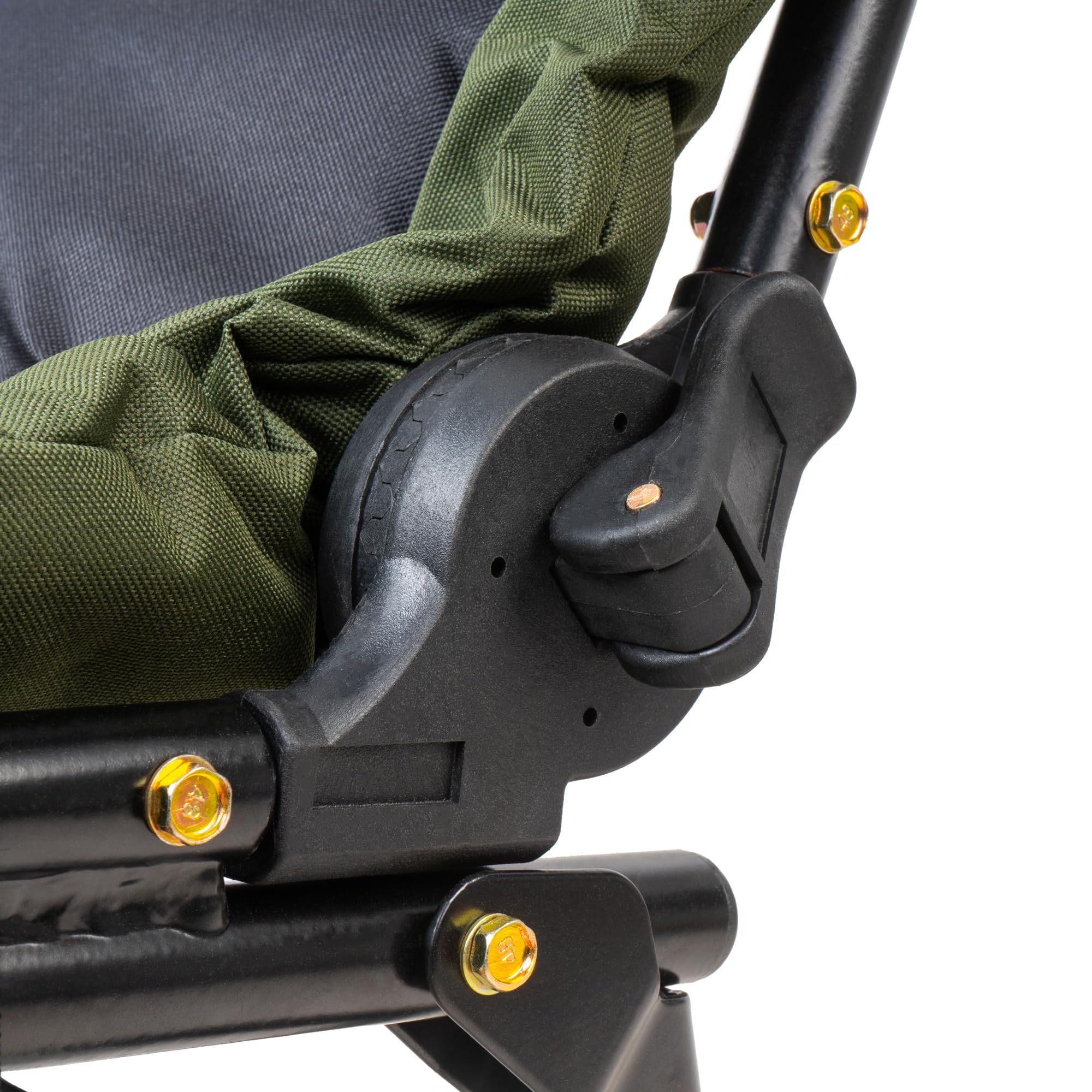 CampFeuer Sedia da pesca con borsa nero verde oliva | Sedia da campeggio regolabile in altezza | Sedia da carpa pieghevole | Outdoor Travelchair per campeggio, tenda, pesca