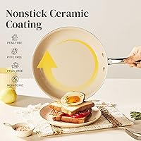 Vista 3 de Redchef Ceramic Nonstick Cookware Set,14pcs Pots and Pans Set Non Stick,Induction Cookware with Stainless Steel Handle,Non Toxic Kitchen Cooking