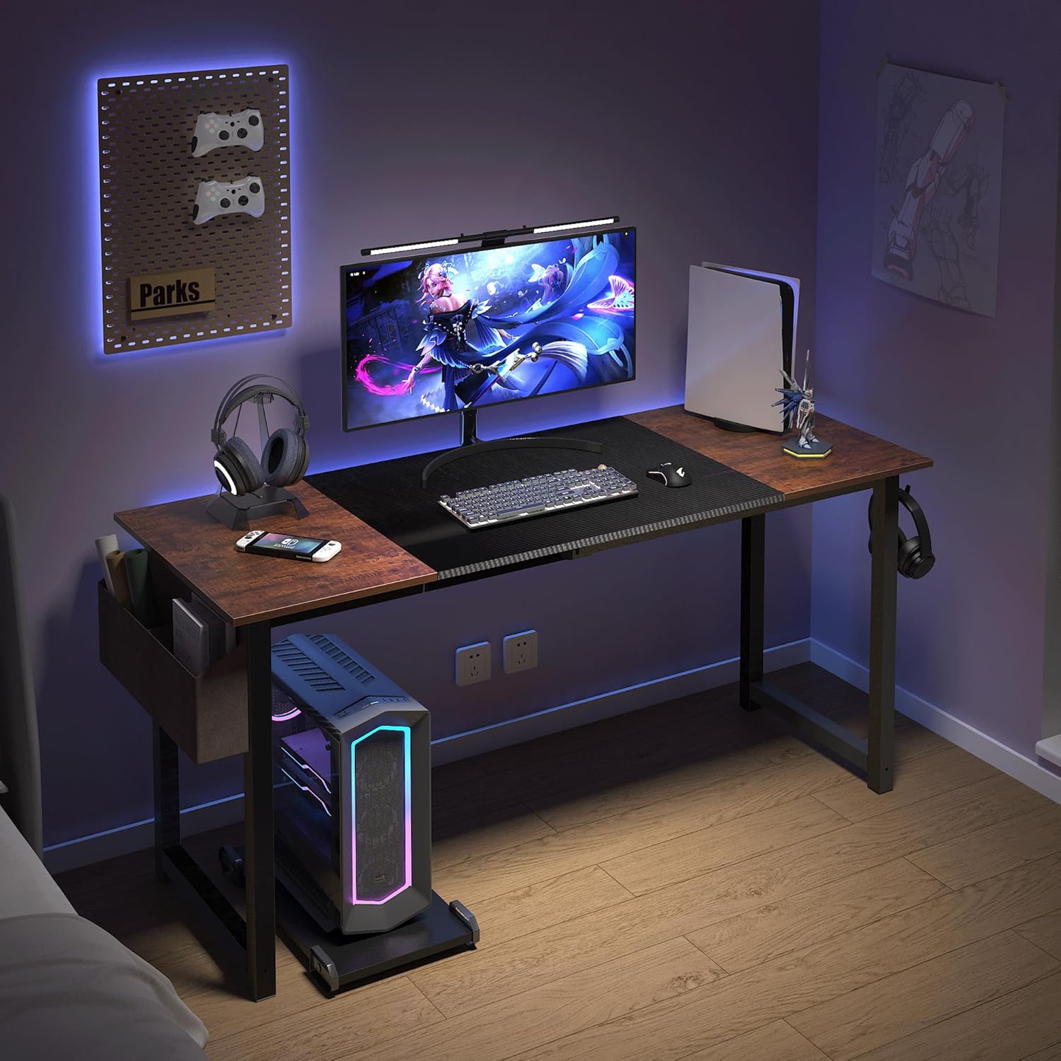 Amazon.com: madeslves 63 inch Computer Desk Office Desk Put Together ...