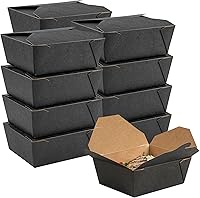 Vista 39 de Restaurantware Bio Tek - Cajas para llevar de 30 onzas, 200 loncheras para llevar, cierre de tabulación, resistentes al calor, desechables, de papel