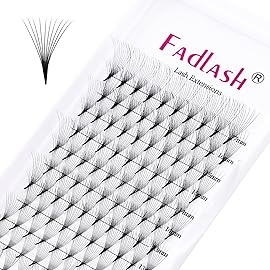 Premade Fans Eyelash Extensions 10D 0.07 C Curl Black Pointed Base Middle Stem Volume Lashes Natural Lash Fans Premade (10D-0.07C, 9-17mm)