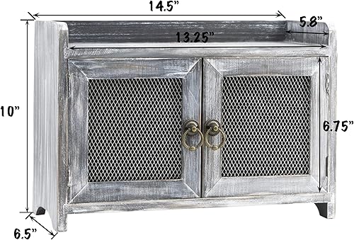 Miniatura 10 de COLLECTIVE HOME - Armario de almacenamiento, mini gabinete de encimera, organizador de madera para dormitorio, cocina con puerta magnética,