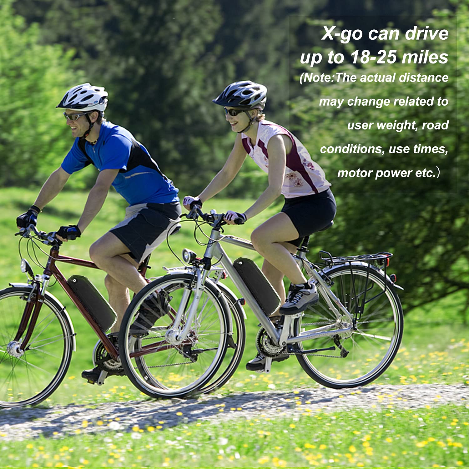 X-go 36V Batterie Vélo Électrique Li-ION Lithium BMS pour Moteur 250W | 500W | 750W E-Bike Pedelec Down Tube sur Le Cadre Cellules Efficaces Batterie avec Chargeur (36V 10.4Ah Max 750W)