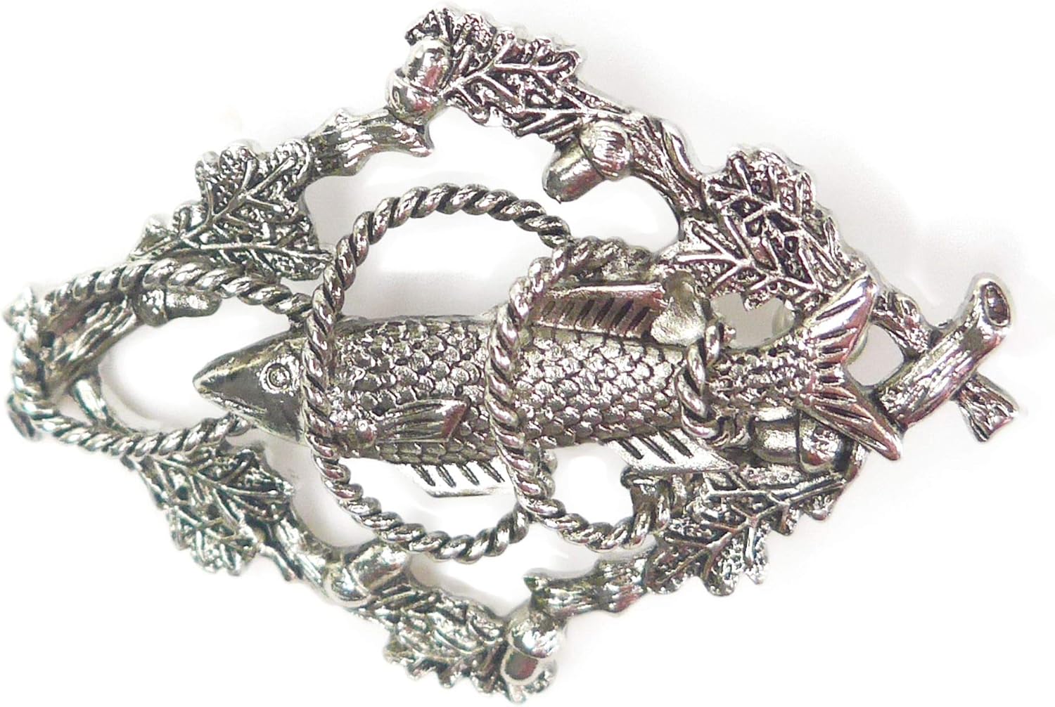 Fish & Ropes Design Hunter Hat Pins For Men, Ideal Metal