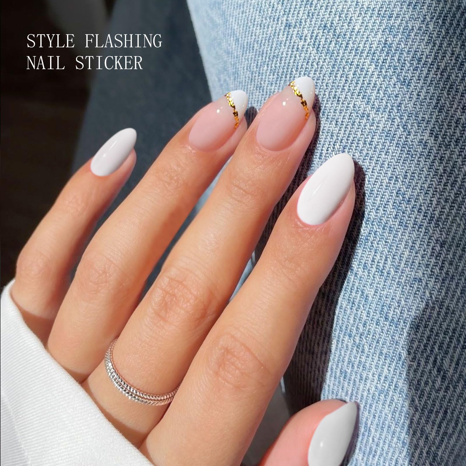 JMEOWIO UV-Gel Nagelfolien Mit Schlangen & Sternen Design - 20 Stück Set Für Nageldesign Zuhause