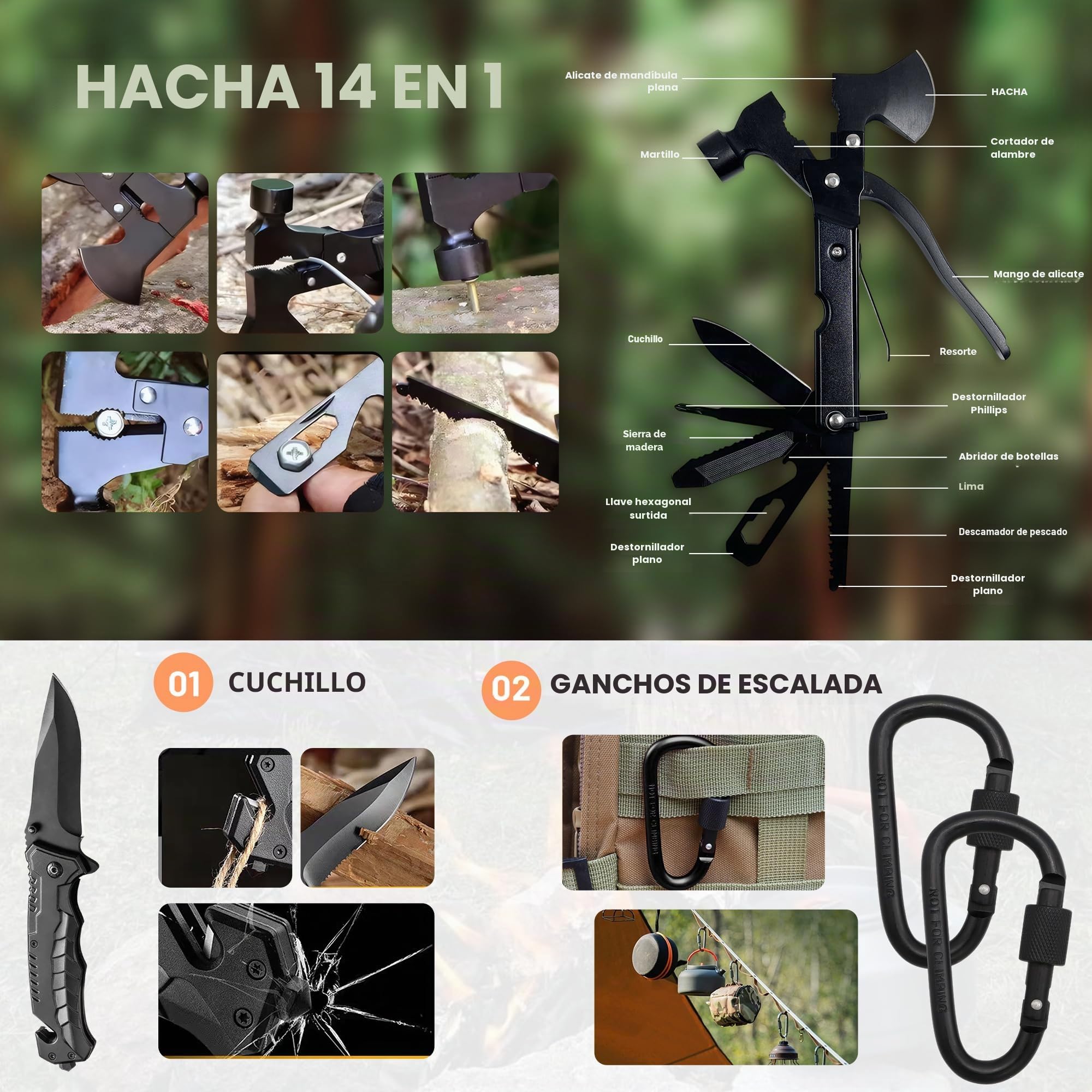 Kit de supervivencia 20 en 1, equipo de emergencia, kit de supervivencia militar de alta calidad, paquete de supervivencia, mochila de emergencia llena, equipo para exteriores, set de supervivencia