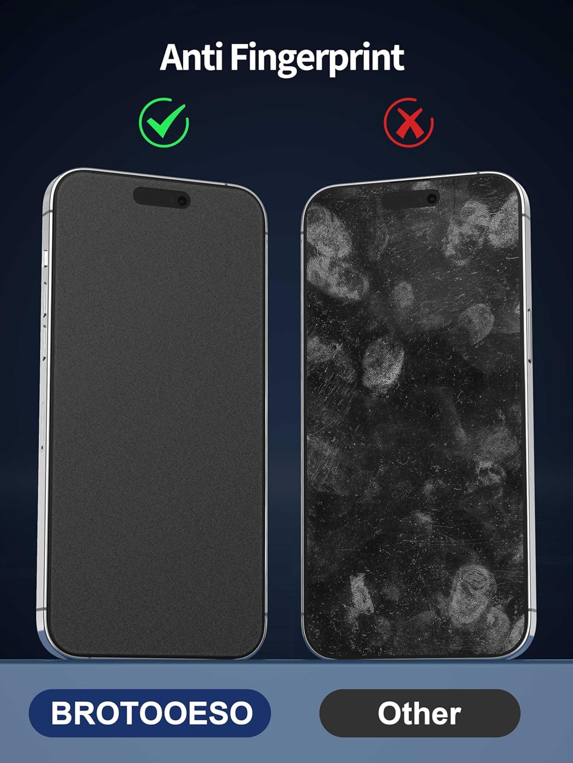 BROTOOESO Compatible for iPhone 16 Matte Screen Protector 6.1 inch, Anti Glare Anti Fingerprint Screen Protector 9H Tempered Glass Easy Installation 2 Pack iPhone 16 - 6.1 inch