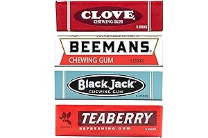 Black Jack Gum Chewing Gum Nostalgic Variety Pack: Beeman's, Clove & Teaberry