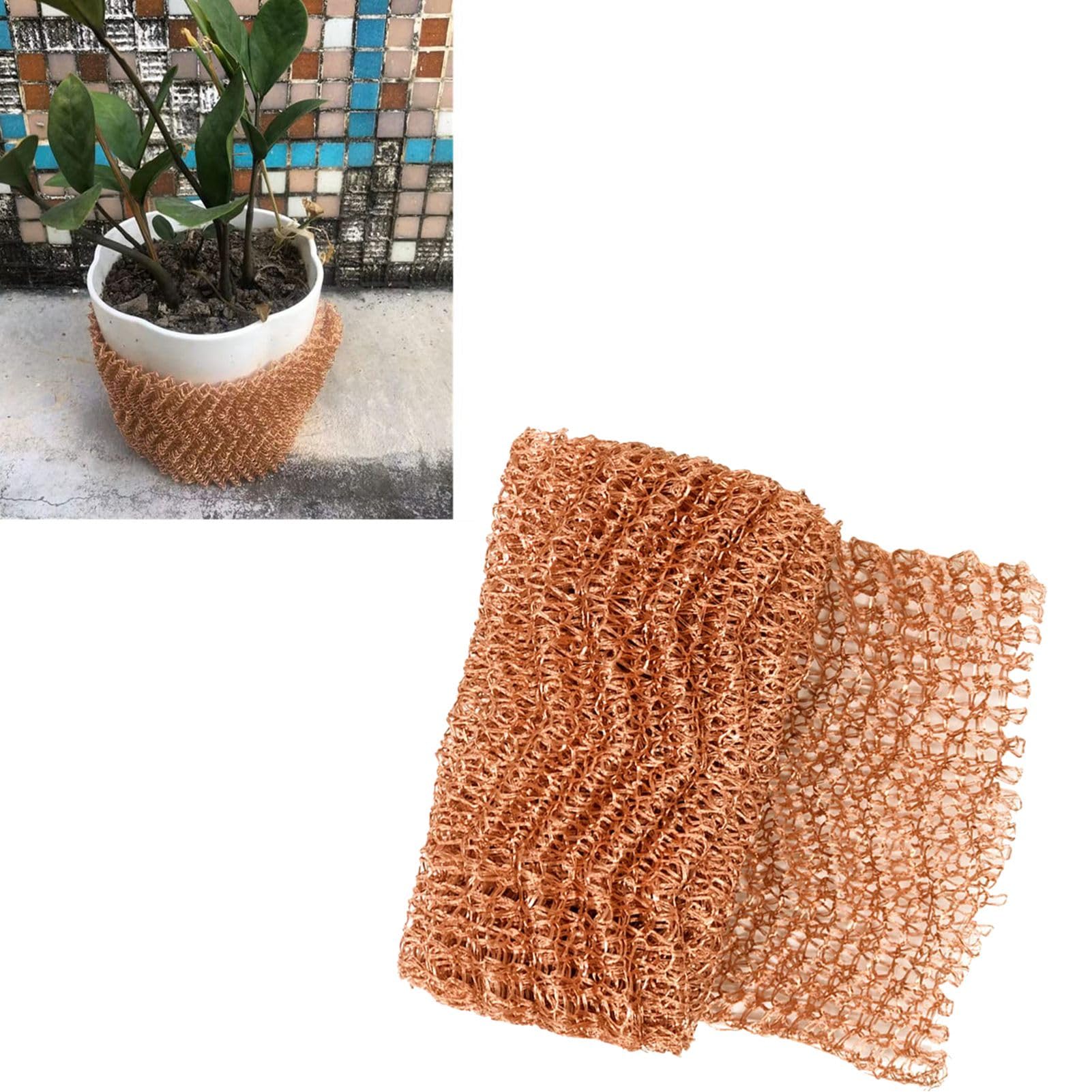 5 Inch x 19.7 Feet Copper Mesh Roll, Roll Vapor Filters Copper Fill Fabric Keep Rodent OutSnail Trap Proof Copper Knitted Wire Mesh