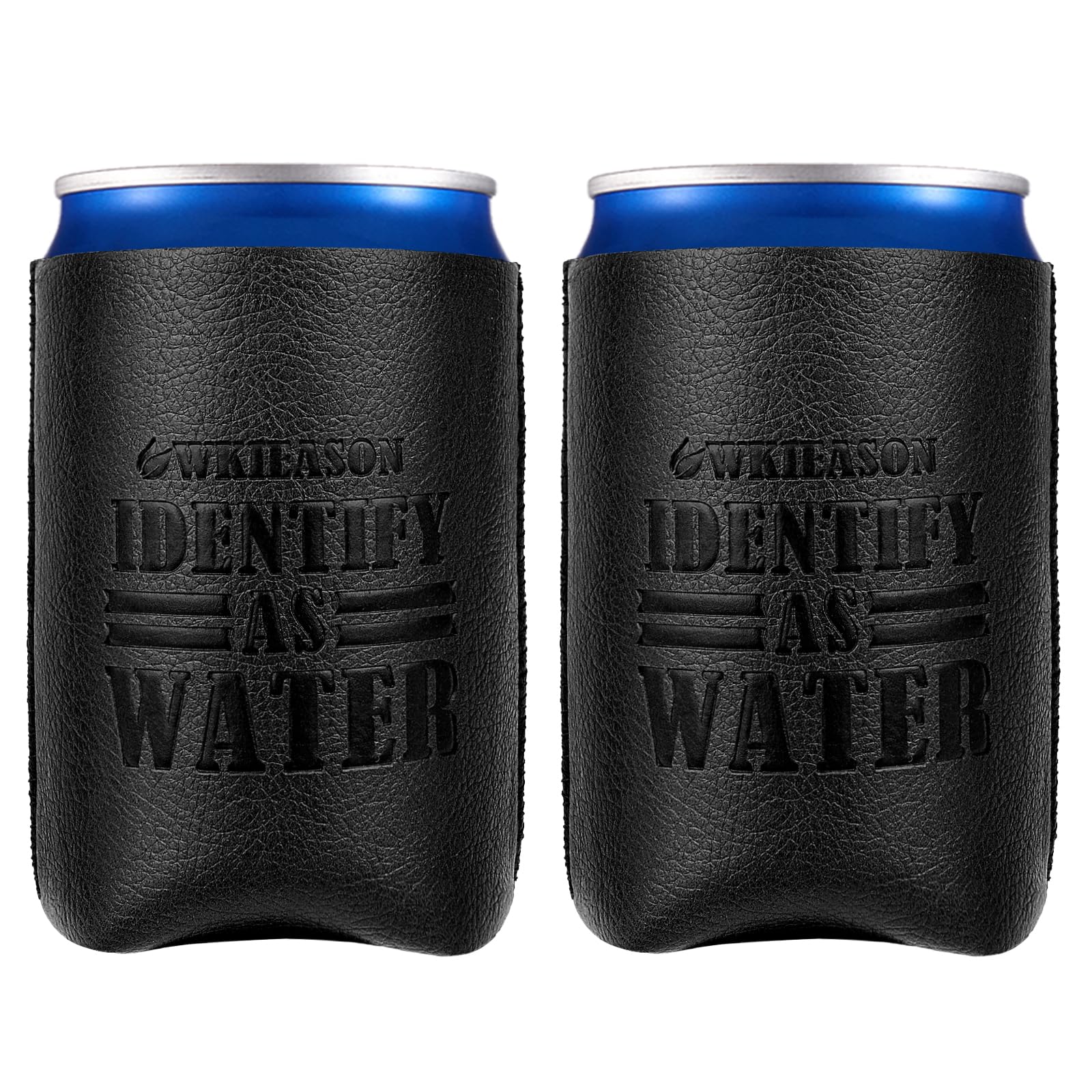 WKIEASON 2PCS 12OZ Standard Can Coolers Sleeve Collapsible Can Coolier Insulated Neoprene Sleeves for Cans Reusable Cans Sleeves Cold Drink Sleeve As Beer Gifts for Dad Men Women