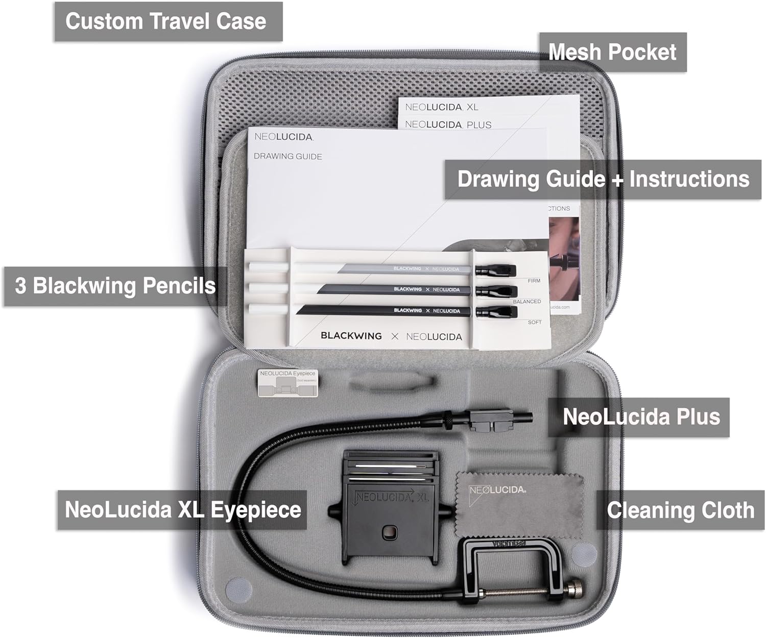 NeoLucida Deluxe Kit - A modern camera lucida drawing tool kit