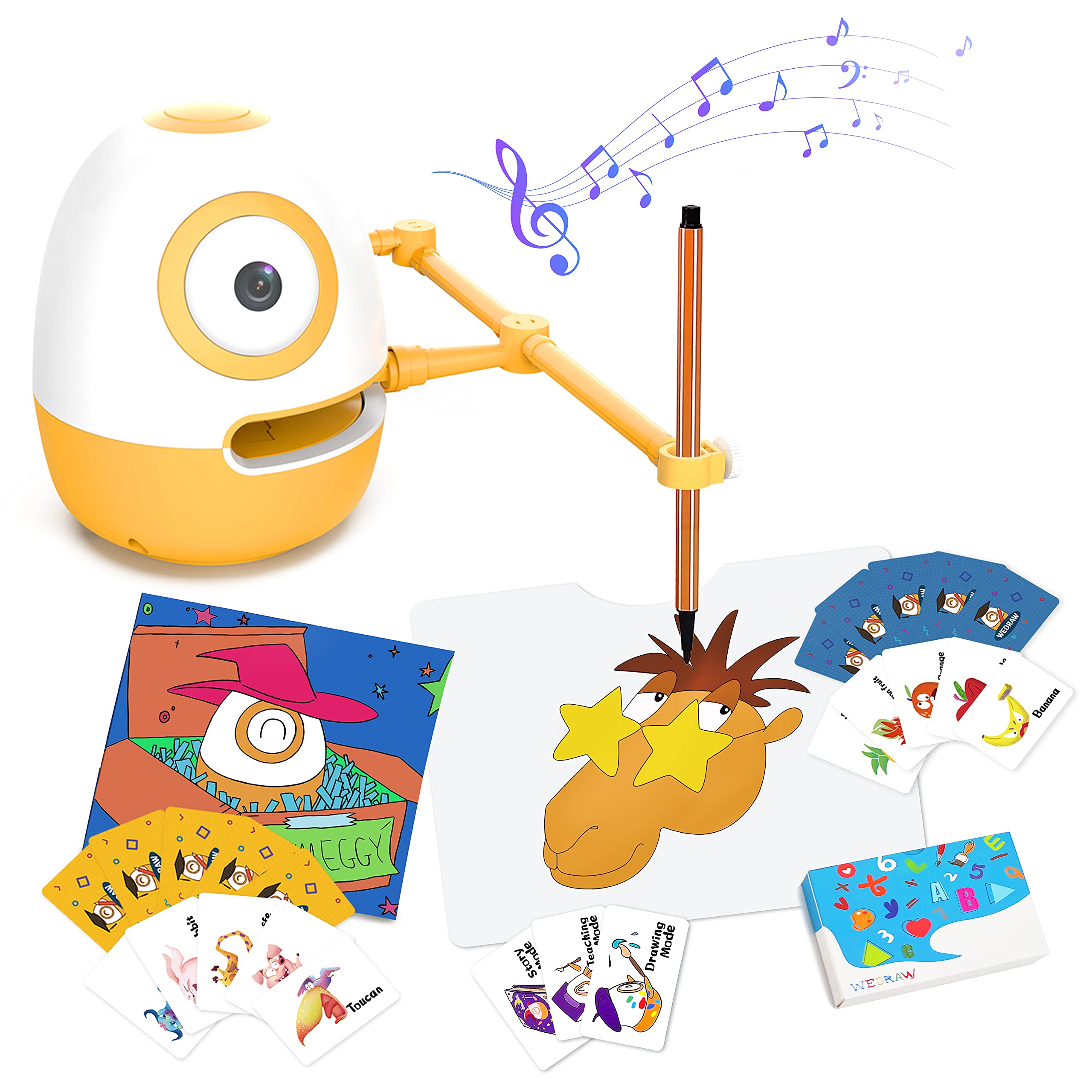 WEDRAW Drawing Robot Learning Educational STEM Robot Toys for Kids Girls,Birthday Gift Toys for 3 4 