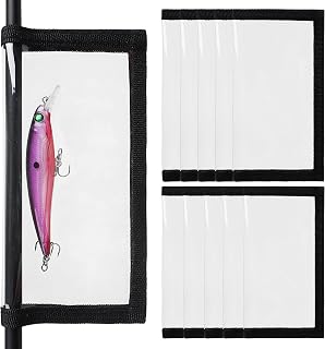 AGOOL Fishing Lure Wraps 5/10 Packs Durable Clear PVC Lure Covers Keeps Fishing Safe Easily See Lures Fishing Hook Covers Bait Storage Keeps Children, Pets and Fishermen Safe from Sharp Hook