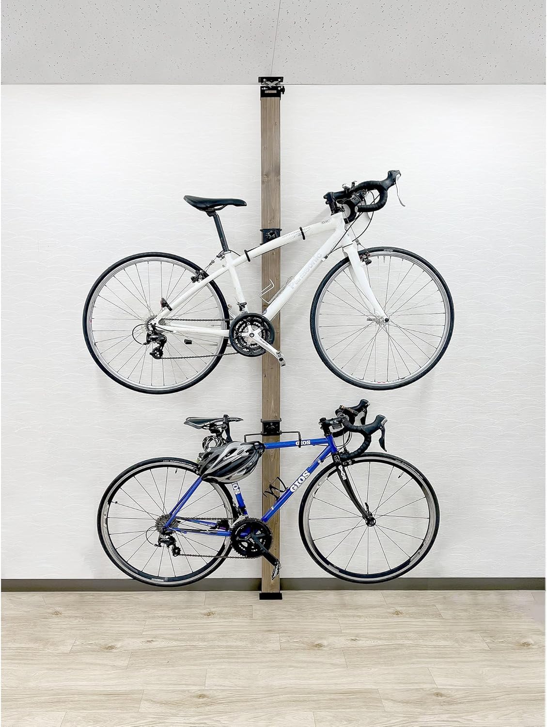 Waki Sangyo WALIST-ONE W1-011 Bicycle Hanger, Semi-Glossy, Black, Tension, Indoor Storage, Cross Bike