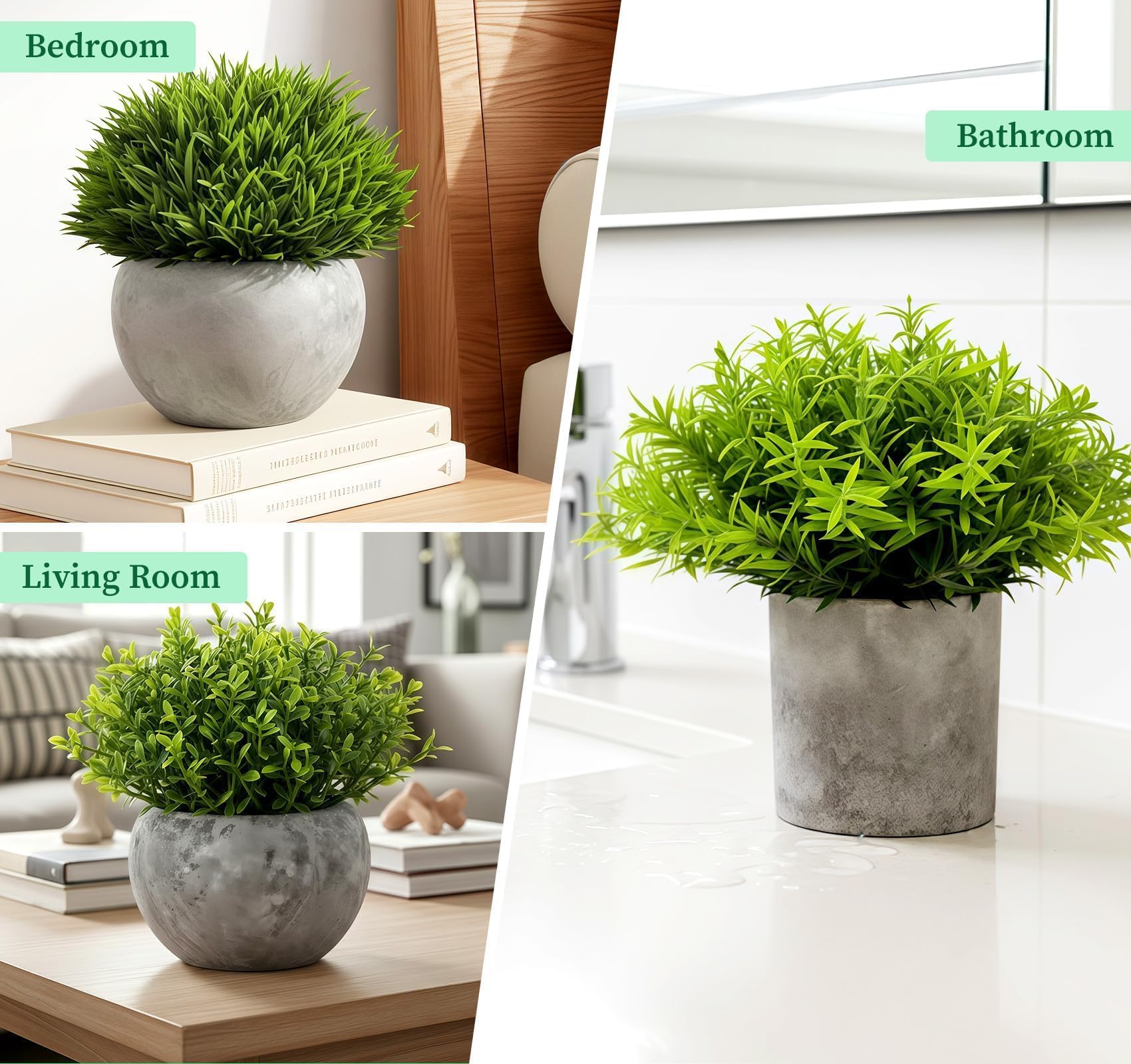 Winter Shore Kleine Groene Artificiële Planten (4 Pak) - Decoratieve Nep Planten met Boeren Flair, Binnen Pot Planten Decor voor Badkamer & Kantoor - Eucalyptus & Vetplanten in Pot voor Huis Winter Shore Kleine Groene Artificiële Planten (4 Pak) - Decoratieve Nep Planten met Boeren Flair, Binnen Pot Planten Decor voor Badkamer & Kantoor - Eucalyptus & Vetplanten in Pot voor Huis