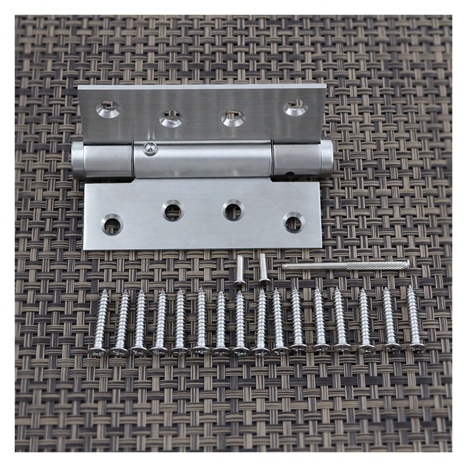 Bisagras de puerta cierre automático plegables a tope mariposa con rodamiento bolas, bisagra puertas resorte madera ajustable acero inoxidable, 2 uds(6inch)