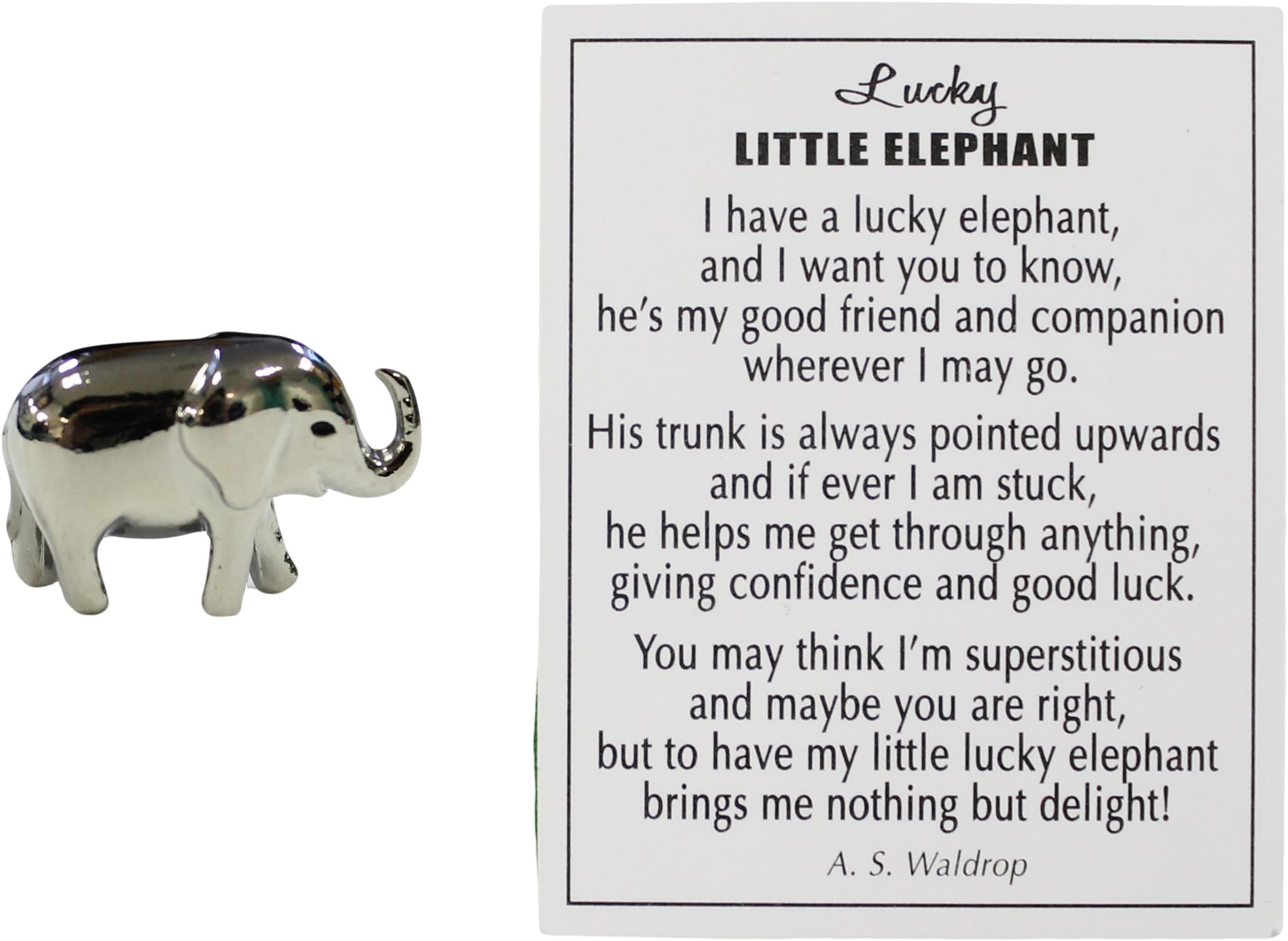 Lucky Little Elephant Charm with Story Card!