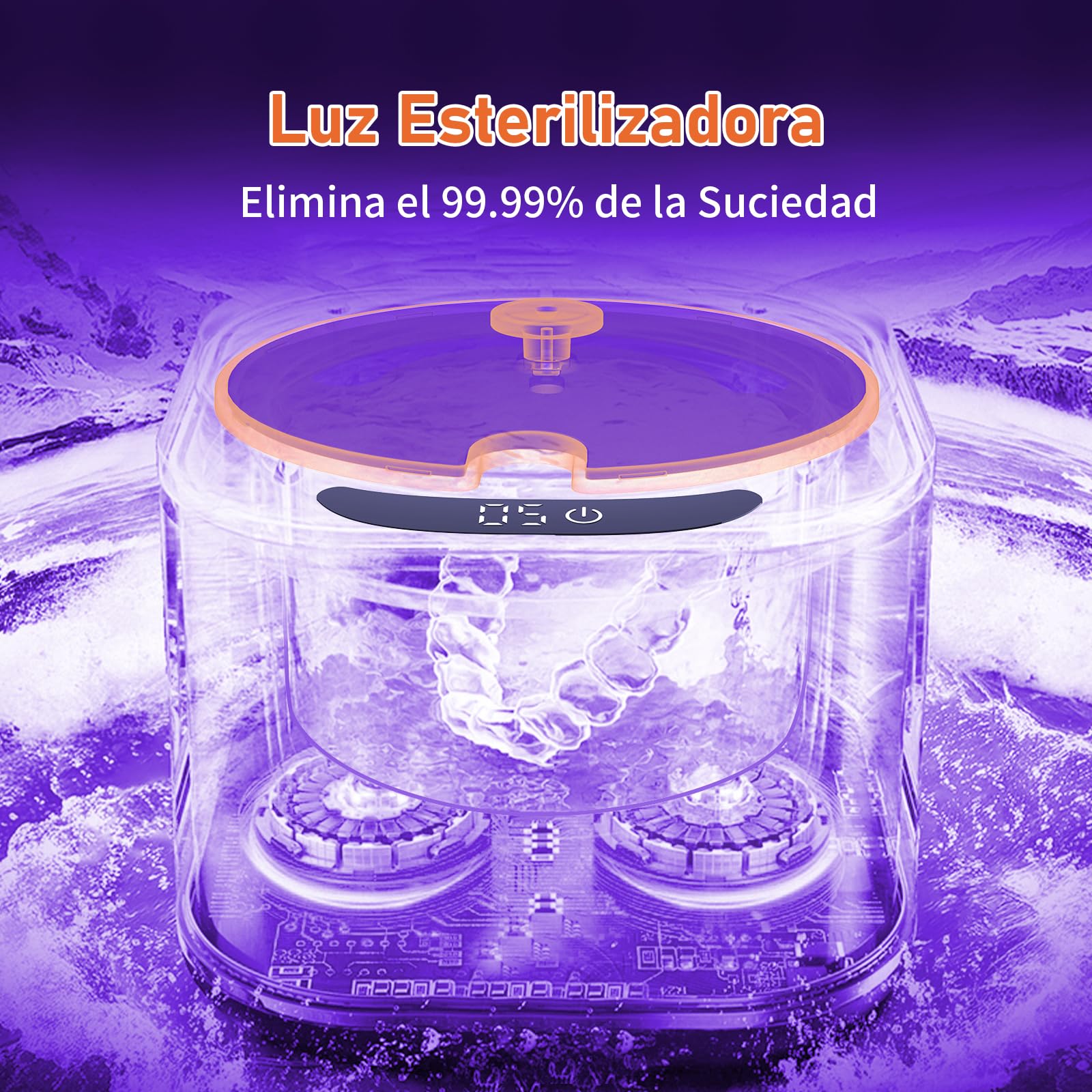 Limpiador Ultrasonidos Dental de 45000 Hz y 230 ml, Ultrasonidos Limpieza con Lámpara UV para Limpiador Ferula Dental, Retenedores, Alineadores, Prótesis Dentales y Joyas