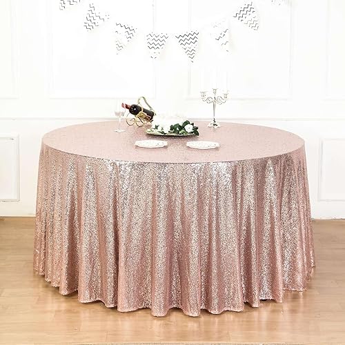 Miniatura 6 de Tableclothsfactory Luxury Collection - Manteles redondos de lentejuelas de 120 pulgadas, color turquesa