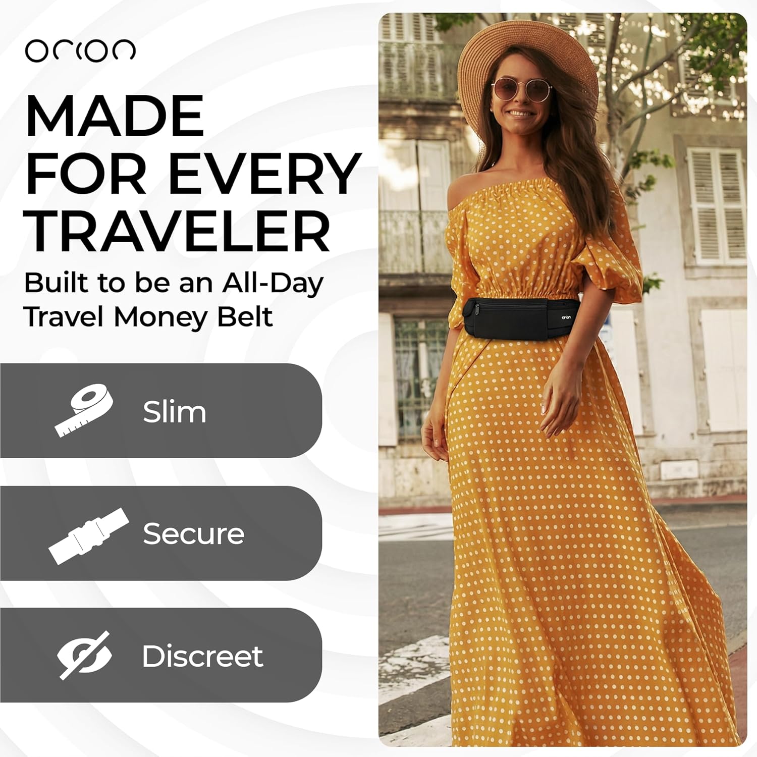 The Belt of Orion Slim Travel Money Belt for Men & Women – Anti-Theft Passport Holder Waist Pack, Low-Profile Fanny Pack for Phone, Cash & Cards (9” × 4”) - Image 4