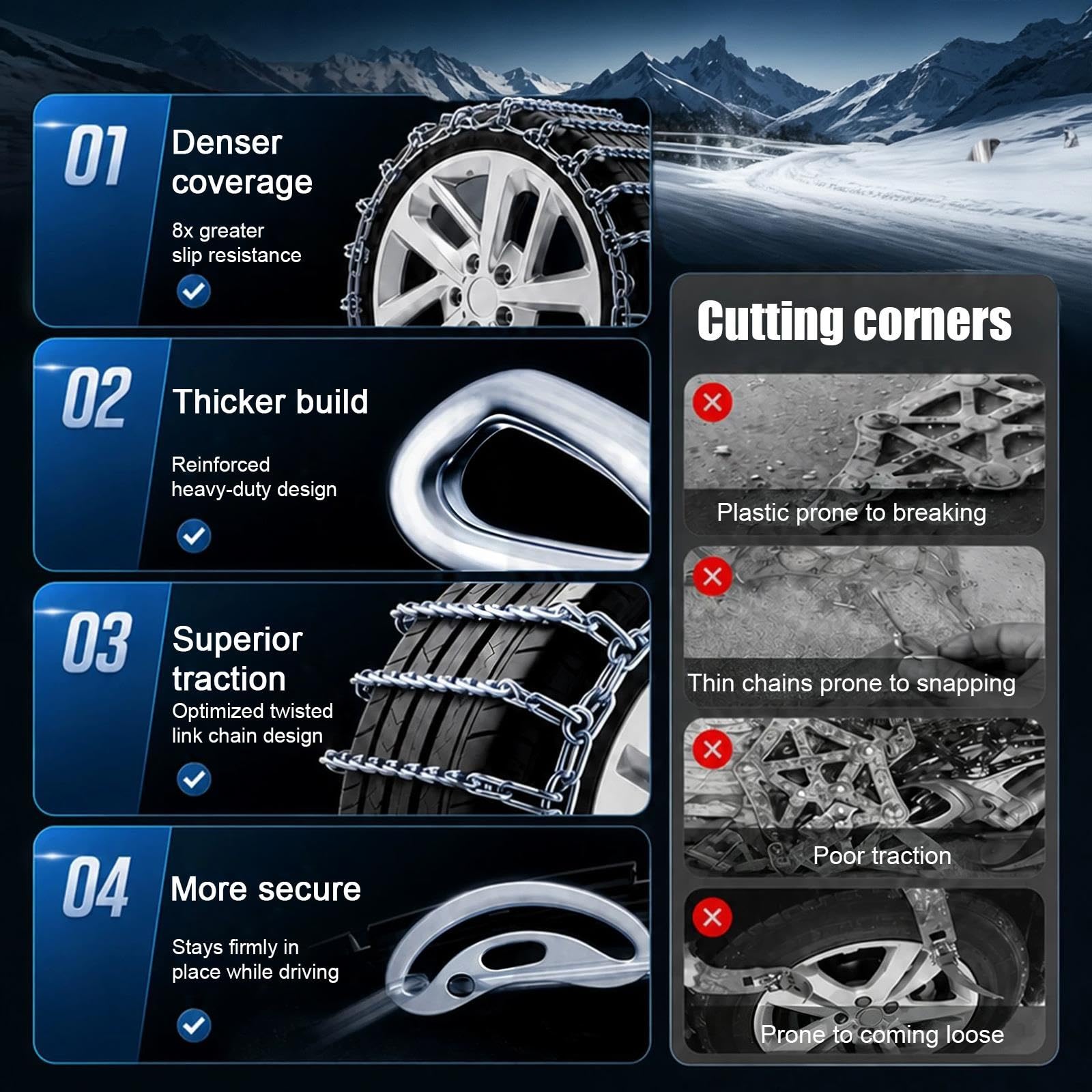 Chaine de Neige pour Voiture, Chaînes Neige pour Auto