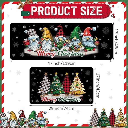 Miniatura 10 de Bencailor Juego de 2 alfombras y tapetes de cocina de flamenco de verano, antideslizantes, tapetes de cocina de flamenco, alfombras rústicas de baño